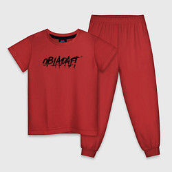 Пижама хлопковая детская Obladaet обладает цвета красный — фото 1