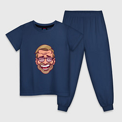Пижама хлопковая детская Klopp Smile, цвет: тёмно-синий