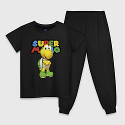 Пижама хлопковая детская Koopa Troopa Super Mario, цвет: черный
