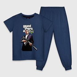 Пижама хлопковая детская GTA 5 Mafia, цвет: тёмно-синий