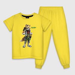 Пижама хлопковая детская Star Fox Zero Nintendo Hero Video game, цвет: желтый