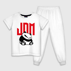 Пижама хлопковая детская JDM Panda Japan Симпатяга, цвет: белый