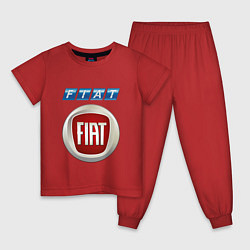 Пижама хлопковая детская FIAT 8, цвет: красный