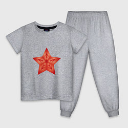 Пижама хлопковая детская Звезда векторная, цвет: меланж