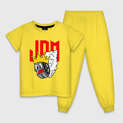 Пижама хлопковая детская JDM Wheel King, цвет: желтый