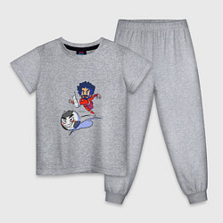 Пижама хлопковая детская Football - Salah, цвет: меланж