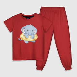 Детская пижама Милый Слонёнок С Плавательным Кругом