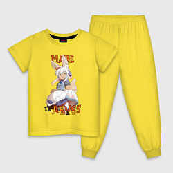 Пижама хлопковая детская Nanachi abyss, цвет: желтый