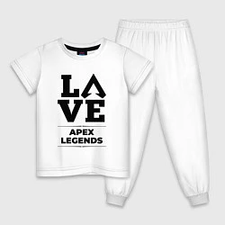 Пижама хлопковая детская Apex Legends Love Classic, цвет: белый