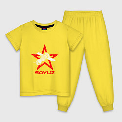 Пижама хлопковая детская Soyuz - Space, цвет: желтый