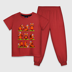 Детская пижама Йога красной панды