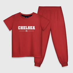Пижама хлопковая детская Chelsea Football Club Классика, цвет: красный