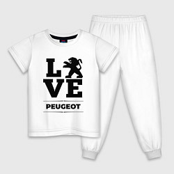 Пижама хлопковая детская Peugeot Love Classic, цвет: белый