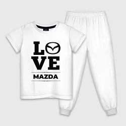 Пижама хлопковая детская Mazda Love Classic, цвет: белый
