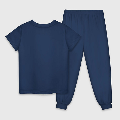 Детская пижама Leeds United FC в стиле Glitch / Тёмно-синий – фото 2