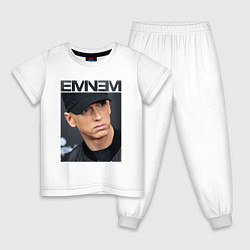 Пижама хлопковая детская Eminem фото, цвет: белый