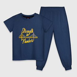 Пижама хлопковая детская Warriors NBA, цвет: тёмно-синий