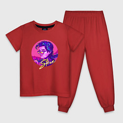 Пижама хлопковая детская Stranger Things Steve, цвет: красный