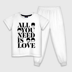 Детская пижама ALL YOU NEED IS LOVE THE BEATLES