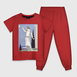 Пижама хлопковая детская Robe du Soir, de Worth Муза, цвет: красный