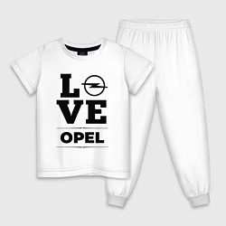 Пижама хлопковая детская Opel Love Classic, цвет: белый
