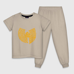 Пижама хлопковая детская Wu-Tang - 30 Years, цвет: миндальный