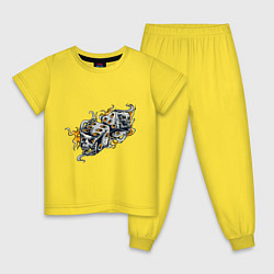 Пижама хлопковая детская Фарт, цвет: желтый