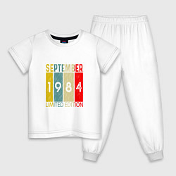 Пижама хлопковая детская 1984 - Сентябрь, цвет: белый