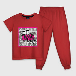 Пижама хлопковая детская Arson j-hope BTS, цвет: красный