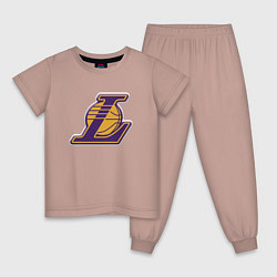 Детская пижама ЛА Лейкерс объемное лого