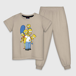 Детская пижама Прикольная семейка Симпсонов