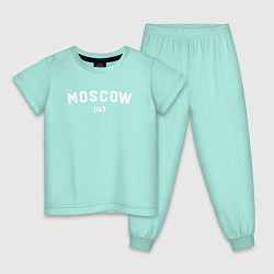 Пижама хлопковая детская MOSCOW 1147, цвет: мятный