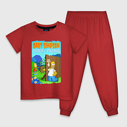 Детская пижама Барт Симпсон дурит своего батю - розыгрыш