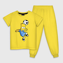 Детская пижама Барт Симпсон - игра головой!