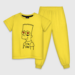 Детская пижама Im fine - Bart Simpson