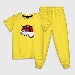 Пижама хлопковая детская Mazda MX5 Miata ND JDM, цвет: желтый