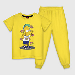 Детская пижама Барт Симпсон показывает язык