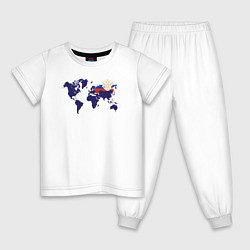 Детская пижама Россия на карте мира
