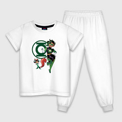Пижама хлопковая детская Белка Зеленого фонаря DC Лига Суперпитомцы, цвет: белый