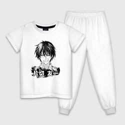 Пижама хлопковая детская Yuichi Katagiri, цвет: белый
