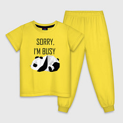 Детская пижама Извини я занят - панда