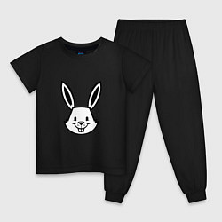 Пижама хлопковая детская Bunny Funny, цвет: черный