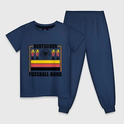 Пижама хлопковая детская Германия 4х чемпион мира по футболу, цвет: тёмно-синий