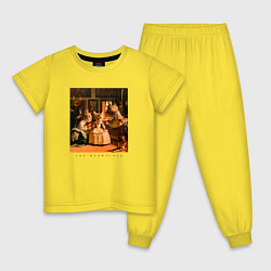 Пижама хлопковая детская Мяунинес, цвет: желтый