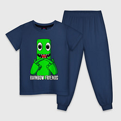 Детская пижама Радужные друзья - Зеленый