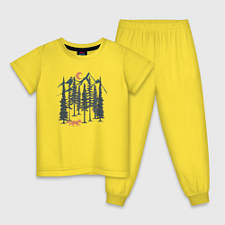 Пижама хлопковая детская Лисичка в Лесу, цвет: желтый