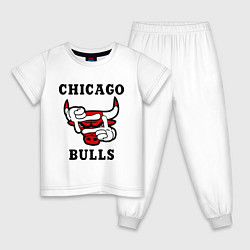 Пижама хлопковая детская Chicago Bulls SWAG цвета белый — фото 1
