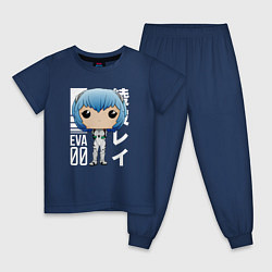 Пижама хлопковая детская Funko pop Rei, цвет: тёмно-синий