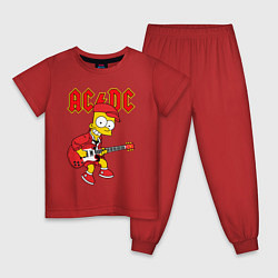 Детская пижама AC DC Барт Симпсон