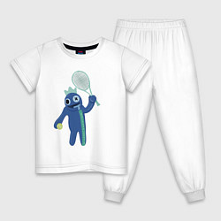 Пижама хлопковая детская Блю, цвет: белый